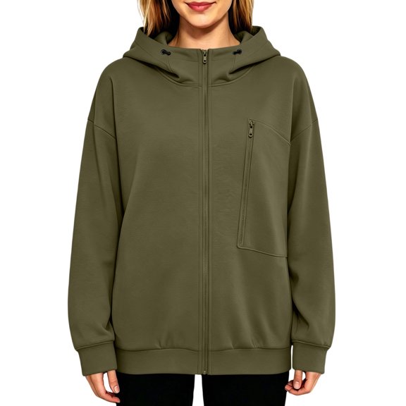 Njagoc3 Womens Zip up Hoodies 2026 Fall Winter Trendy Long Sleeve Hooded Sweatshirts Long Sleeve Comfy Casual Jacket