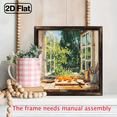 thumbnail image 6 of 2D Flat 1Pc Wood Frame Sign Rustic Kitchen Window, Still Life Oil Painting, Farmhouse Square Wall Art Paintings Ideal Gift For Living Room Bedroom Corridor Wall Decor Room Decoration Ready to Hang, 6 of 9