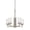 Bright Satin Nickel, variant on F17025-80-Sunset Lighting-Somes - 5 Light Chandelier Bright Satin Nickel Finish with Linen Glass