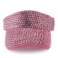 thumbnail image 2 of Natalie Mills Victoria Visor in Bright Pink with Dark Pink Crystals, 2 of 4