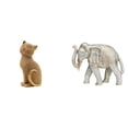 thumbnail image 1 of Figura Decorativa De Gato De Resina Y Escultura De Elefante De Madera Tallada A Mano. Adorno Coleccionable Para Estantería, Sala De Estar, Dormitorio O Recibidor., 1 of 8