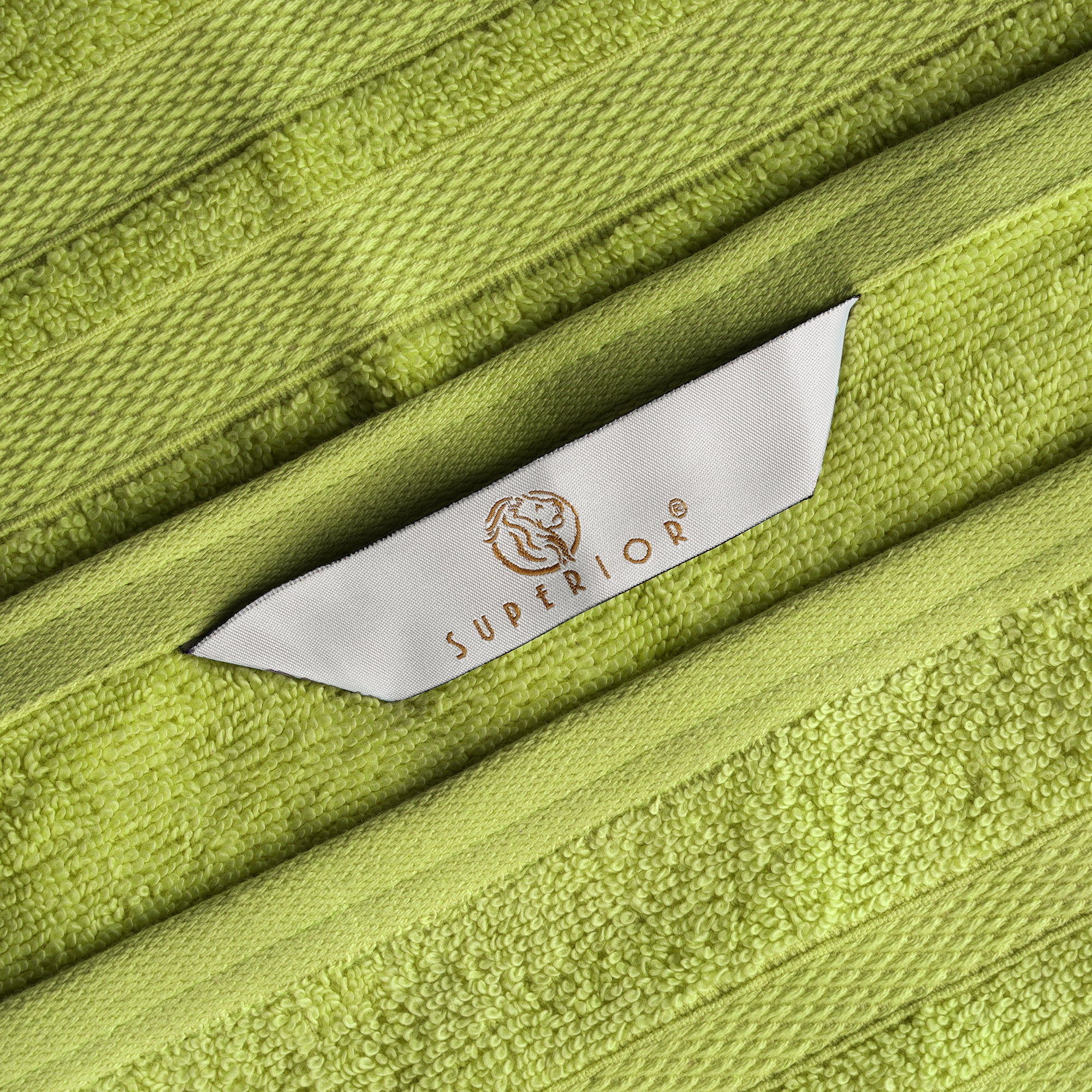 Superior Ultra Soft Cotton Solid 6-Piece Towel Sets, Celery