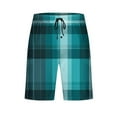 thumbnail image 6 of Busydd Mens Shorts Fashion Plaid Pajama Shorts Elastic Waist Drawstring Sleep Shorts Casual Comfy Gym Athletic Shorts with Pockets, 6 of 6