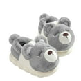 thumbnail image 2 of Michellecmm Women Winter Slippers Cute Bear Shaped Fuzzy House Shoes Warm Novelty Couple Slippers, 2 of 3