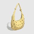 thumbnail image 3 of Metallic Handbag, Fashionable Mushroom Nail, Light Luxury Design, Casual And Versatile, One-shoulder Rivet Dumpling Underarm Bag, 3 of 6