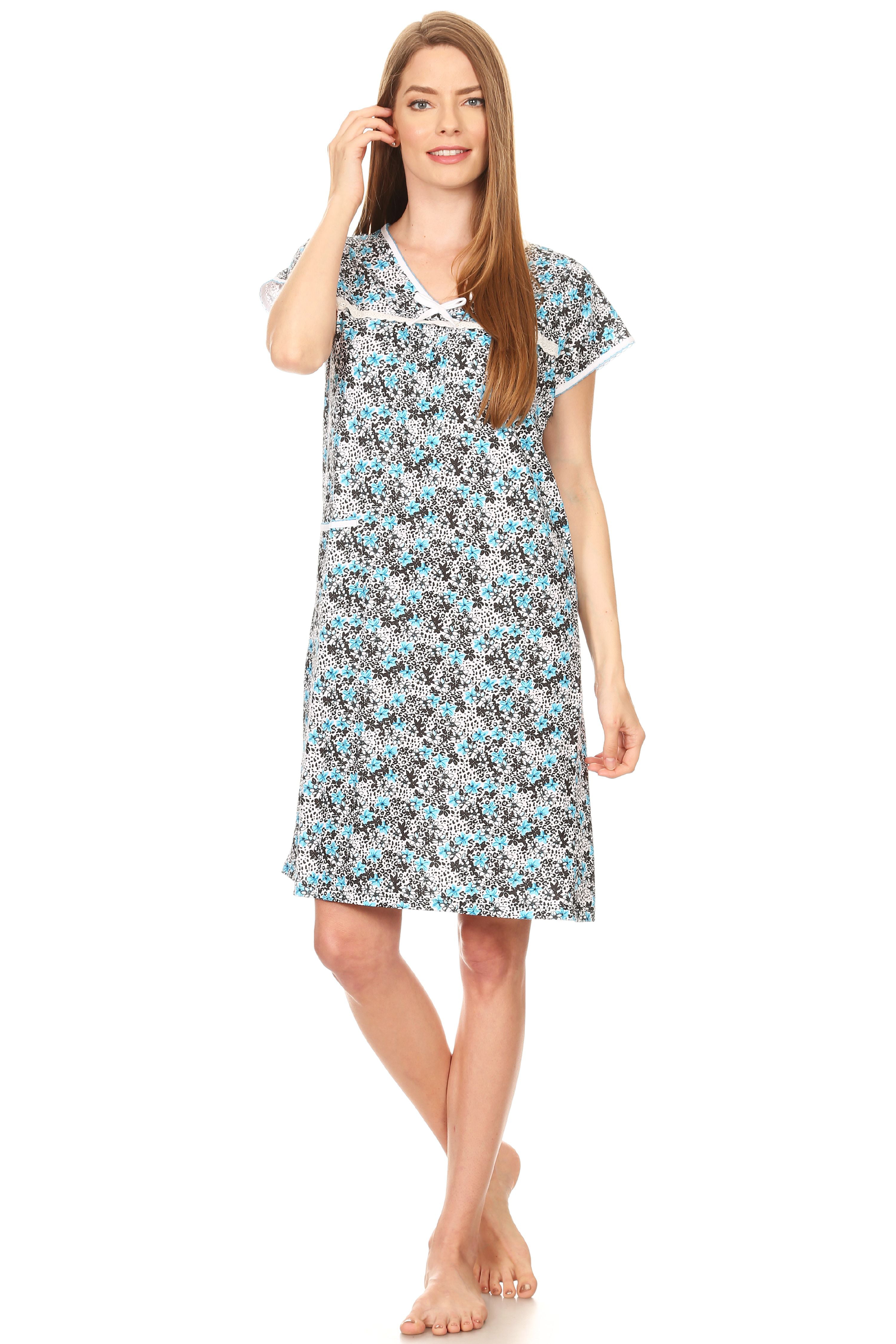 Lati Fashion - 915 Womens Nightgown Sleepwear Cotton Pajamas - Woman ...