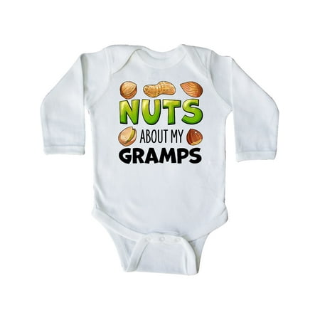

Inktastic Nuts About My Gramps Peanut Almond Pistachio Gift Baby Boy or Baby Girl Long Sleeve Bodysuit
