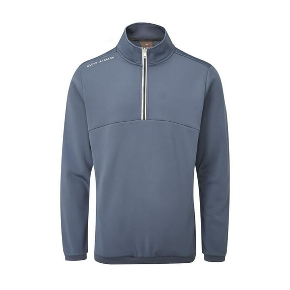 Oscar Jacobson Mens Longton Zip Neck Fleece Top
