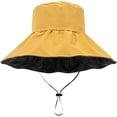 thumbnail image 2 of CoCopeaunts Women Bucket Hat Large Wide Brim Outdoor Sun Protection Folding Summer Bucket Cap for Women Adjustable Lace-Up, 2 of 8