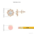 thumbnail image 3 of ANGARA Lab Grown Diamond Knot Halo Stud Earrings for Women in 14K Rose Gold (Size-4.2mm| Color-F-G| Clarity-VS) | April Birthstone, Anniversary, Jewelry Gift for Women | Lab-Grown Diamond Earrings, 3 of 5
