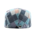 thumbnail image 5 of SPRING PARK Fashion Cotton Linen Men Flat Cap Plaid Ivy Hat Golf Beret Driving Cabbie Newsboy with Visor, 5 of 8