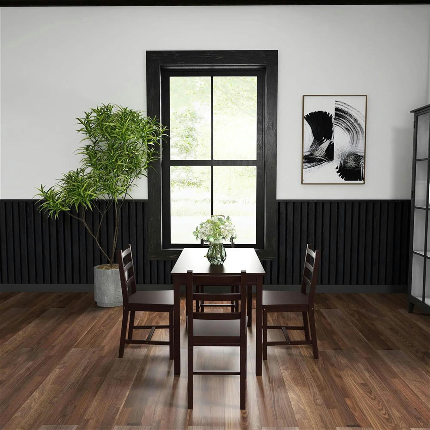 Demi Bonn 5 Piece Dining Table Set for Small Spaces, Modern Kitchen Table and Chairs for 4 Dining Room Set with Chairs Home Furniture Rectangular, Brown