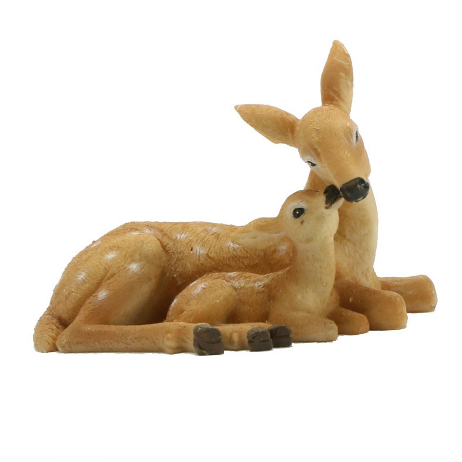 WLPZXP Deer Sculpture Lovely Garden Deer Figurine Decoration Mini Animal Statue Chinese Style A