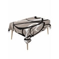 thumbnail image 2 of Brown Geometric Tablecloth Rectangle Table Cloths 54x108, Waterproof Tablecloth Outdoor Table Cloth, Vintage Black White Striped Abstract Art Washable Table Cover for Kitchen Dinning Party, 2 of 8