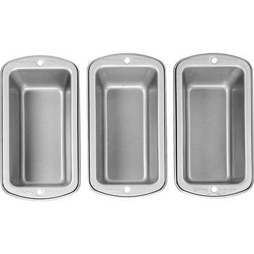 Wilton Set of 3 Recipe Right Non-Stick Mini Loaf Pans 5 ¾ x 3 in.