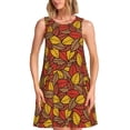 thumbnail image 1 of Disketp Fall Leaves para Vestido sin Mangas para Mujeres, Vestidos de Verano para Mujeres, Casual y Holgado para la Playa, 1 of 7