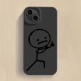 thumbnail image 1 of Funda de teléfono de dibujos animados Matchman para iPhone 11, 12, 13, 14 Pro Max, Mini, XR, XS, X, 7, 8 Plus, SE2020, funda de silicona TPU suave mate a prueba de golpes qiuyongming unisex, 1 of 2