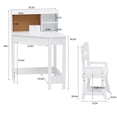 thumbnail image 4 of Kids Study Escritorio y Chair Set Corner cm de Profundidade Madera cm de Alturaomework Mesa con cm de Alturautch Ajustable Chair Cork Board y Almacenamiento, 4 of 5