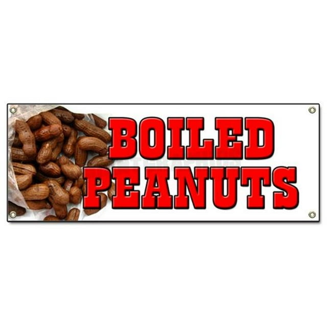 SignMission B-Boiled Peanuts 18 x 48 in. Boiled Peanuts Banner Sign