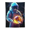 thumbnail image 5 of Shiartex Astronaut Space Tapestry for Bedroom, Cool Galaxy Planet Wall Hanging, Fantasy Outer Spaceman Room Decor Art Poster Aesthetic for Boys Men Guys College Dorm Living Room 30x40 Inch, 5 of 7