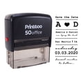 thumbnail image 1 of Printtoo Personalized Black Self Inking Tying The Knot Stamp Custom Save The Date Rubber Stamper-68 x 30 mm, 1 of 6