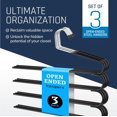 thumbnail image 2 of Pants Hangers- Multi Pants Hangers Space Saving- 4 Tier Space Saving Hangers- Metal Hangers for Lightweight Pants, Multi Pant Hangers Non Slip Hangers for Pants Organizer (3), 2 of 7