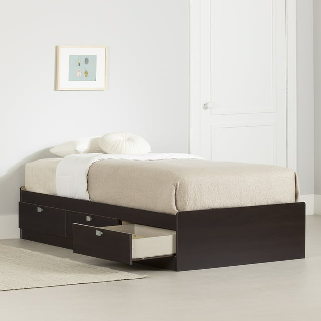 Lit matelot 3 tiroirs Simple, fini Chocolat, collection Spark de Meubles South Shore