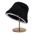 thumbnail image 3 of CSChome Fisherman Hat Women Winter Fisherman Hat - Color Matching Thick Soft Plush Foldable Bucket, 3 of 7