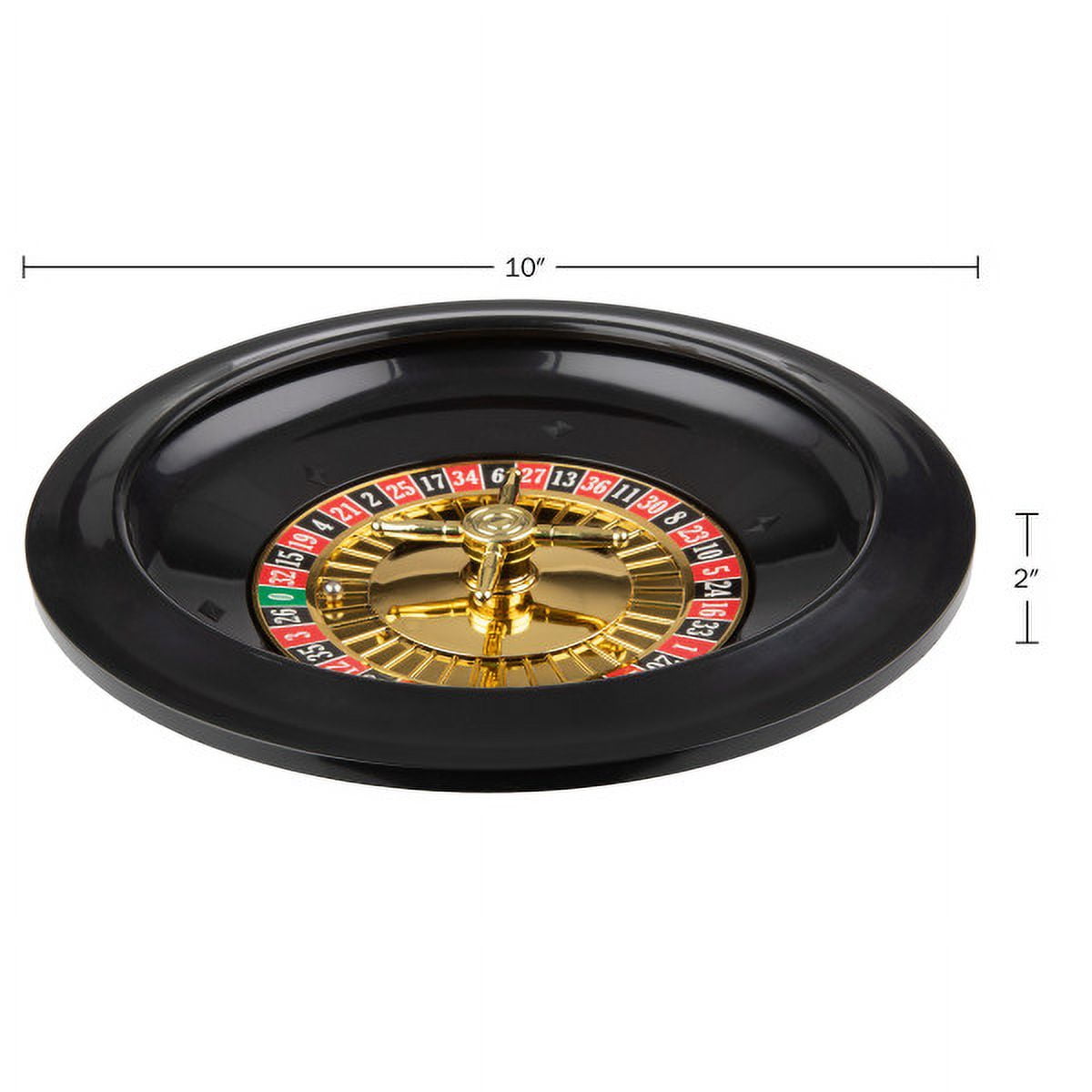 Trademark Games 10 Inch Roulette Wheel with 2 Metal Balls