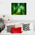 thumbnail image 5 of JEUXUS Forest Wall Decor Green Tree Wall Art Rainforest Canvas Natural Landscape Pictures Plants Wall Decor Canvas Prints Painting Framed Artwork for Living Room Bedroom Bathroom Kitchen, 5 of 6