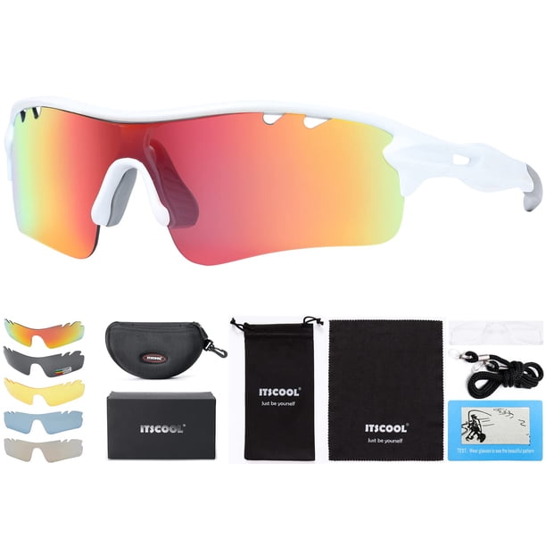 Gafas de sol deportivas ITSCOOL polarizadas con 5 lentes para hombre y mujer