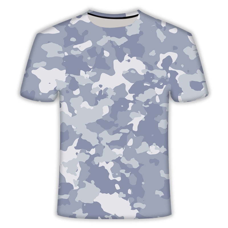 Camo T-Shirt Summer Men's 3D Printed Tee Short Sleeve Tops Blouse Shirt Clothing