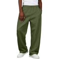 thumbnail image 5 of JIAYUE Men's Pants Casual Jogger Stylish Solid Color Knit Straight Leg Trousers Elastic Waist For Everyday Comfortable And Relaxed Fit Breathable Summer Outdoor Lightweight Wear, 5 of 8