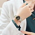 thumbnail image 3 of OLEVS Watches for Women Business Dress Two Tone Gold Plated Stainless Steel Analog Quartz Digital Date Waterproof Luminous Ladies Wrist Watches Relojes para Mujer, 3 of 9