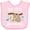 AD-Pink, variant on Inktastic My Titi Loves Me with Sloth and Hearts Boys or Girls Baby Bib