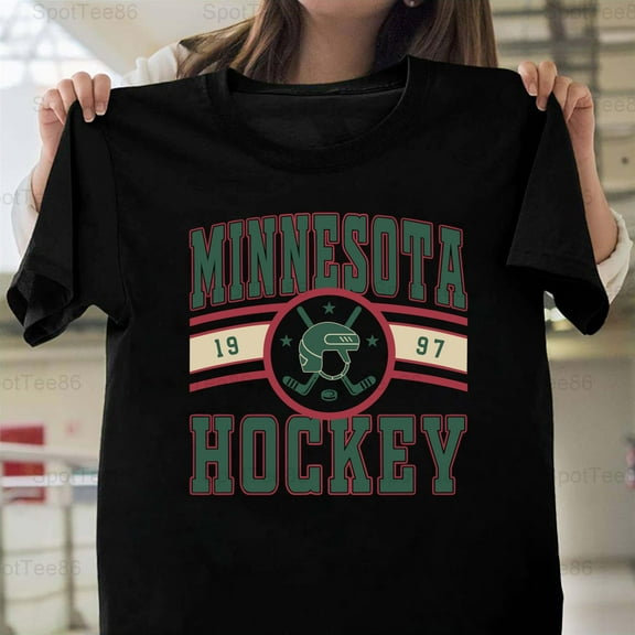 Minnesota Wild Vintage Retro Hockey Fan Sports Team Graphic G055 Unisex T-Shirt, Up to Size 5XL