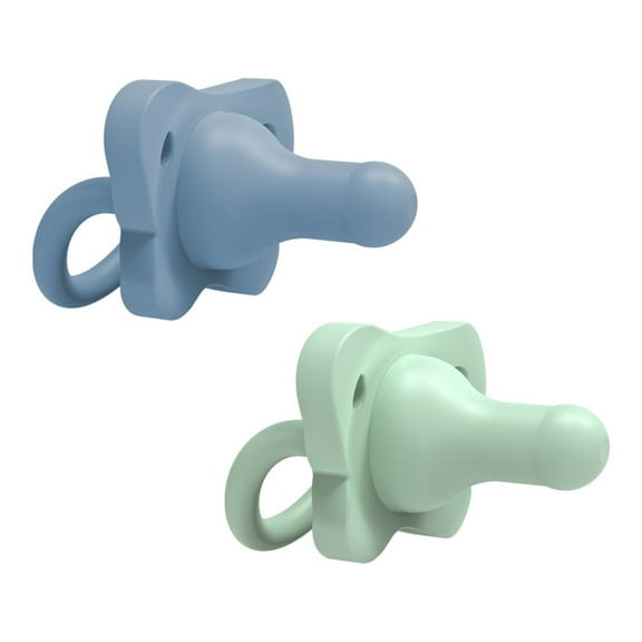 Chupón de silicón Dr Brown's etapa 1 2 pack azul