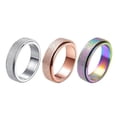 thumbnail image 2 of Here's a refined and appealing product description for your **3pcs Colorful Rotating Stainless Steel Unisex Rings Set**:\n\n \n\n### 🌈 3 Pack Colorful, 2 of 3