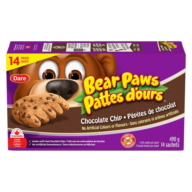 Bear Paws Chocolate Chip Cookies