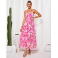 thumbnail image 2 of Vestido GRACE KARIN para invitada a boda para mujer 2025, maxi rojo, 2 of 5