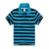 thumbnail image 2 of Kids Polo Striped Short Sleeved Shirt Button Fashion Soft Comfortable Spring and Summer Boys and Girls' Tops Clothing Sky Blue 5-6 Years, 2 of 3