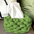 thumbnail image 3 of Arm Knitting Yarn for Chunky Braided Knot Throw Blanket DIY, Soft Extra Cotton Washable Tube Bulky Giant Yarn for Weave Craft Crochet,Yellow 0.55LB, 3 of 16