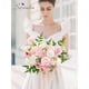 thumbnail image 3 of Set de ramo de boda con peonías rosas Serwalin con flores artificiales, 3 of 8