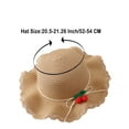 thumbnail image 2 of LOVZFMLL Toddler Girls Straw Bucket Hat Wide Brim Sun Protection Sun Hat for Little Kids Summer Outdoor Beach Play Age 2-8 Years, 2 of 2