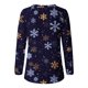 thumbnail image 5 of Camiseta de manga larga raglán con estampado navideño informal con cuello en V para mujer Pompotops FGAJ16165, 5 of 5