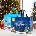 thumbnail image 6 of Wrapables Non-Woven Reusable Christmas Holidays Gift Bags with Handles for Gift Wrap, Parties, Favors and Treats (Set of 8), Blue Night, 6 of 8