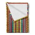 thumbnail image 2 of African Soft Flannel Fleece Throw Blanket, Borders Pattern Old Fashioned Culture Theme Colorful Print, Cozy Plush for Indoor and Outdoor Use, 50" x 70", Multicolor, by Ambesonne, 2 of 5
