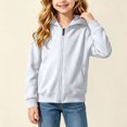 thumbnail image 2 of Ashirexll Girls Hoodies Solid Hooded Long Sleeve Sweatshirt for Big Girls Fall Casual Layer 1-11 Years, 2 of 7