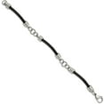 thumbnail image 3 of Chisel Stainless Steel Polished Black IP-plated Cable Bracelet - 9", 3 of 7
