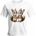 thumbnail image 1 of Camisetas casuales de manga corta con diseño de ardilla y corazones para hombre, 1 of 8
